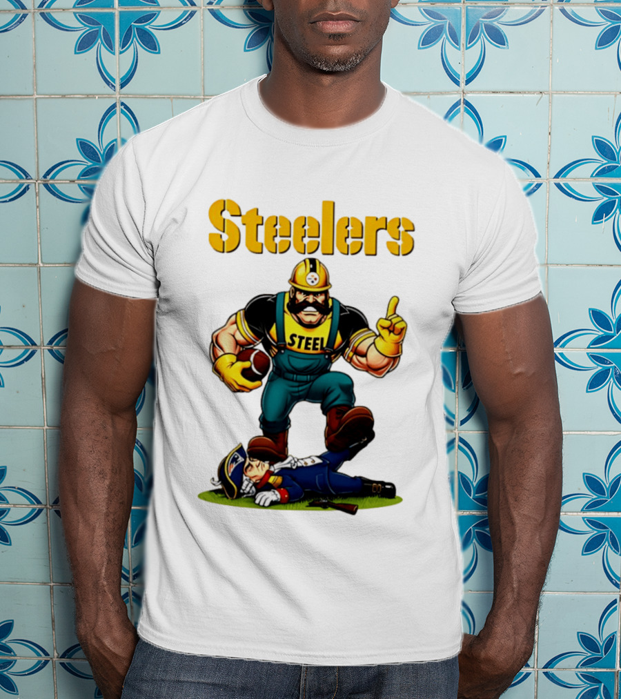 Pittsburgh Steelers Steelworker Triumphs Over New England Patriots Rivalry T-Shirt