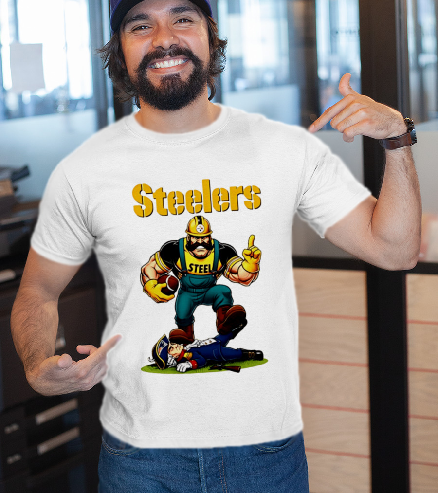 Pittsburgh Steelers Steelworker Triumphs Over New England Patriots Rivalry T-Shirt