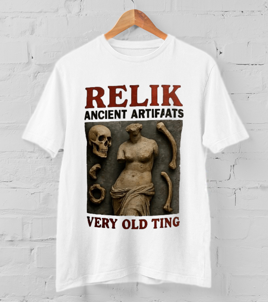 RELIX Ancient Artifacts Very Old Ting Statue And Skull T-Shirt