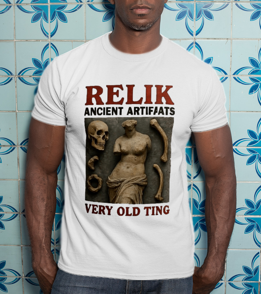 RELIX Ancient Artifacts Very Old Ting Statue And Skull T-Shirt