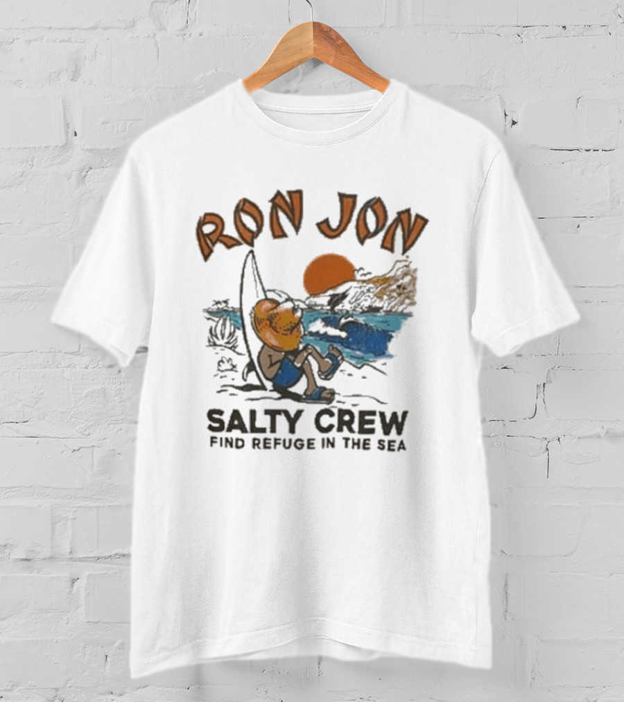 Salty Crew Ron Jon Find Refuge In The Sea Relaxation Scene T-Shirt