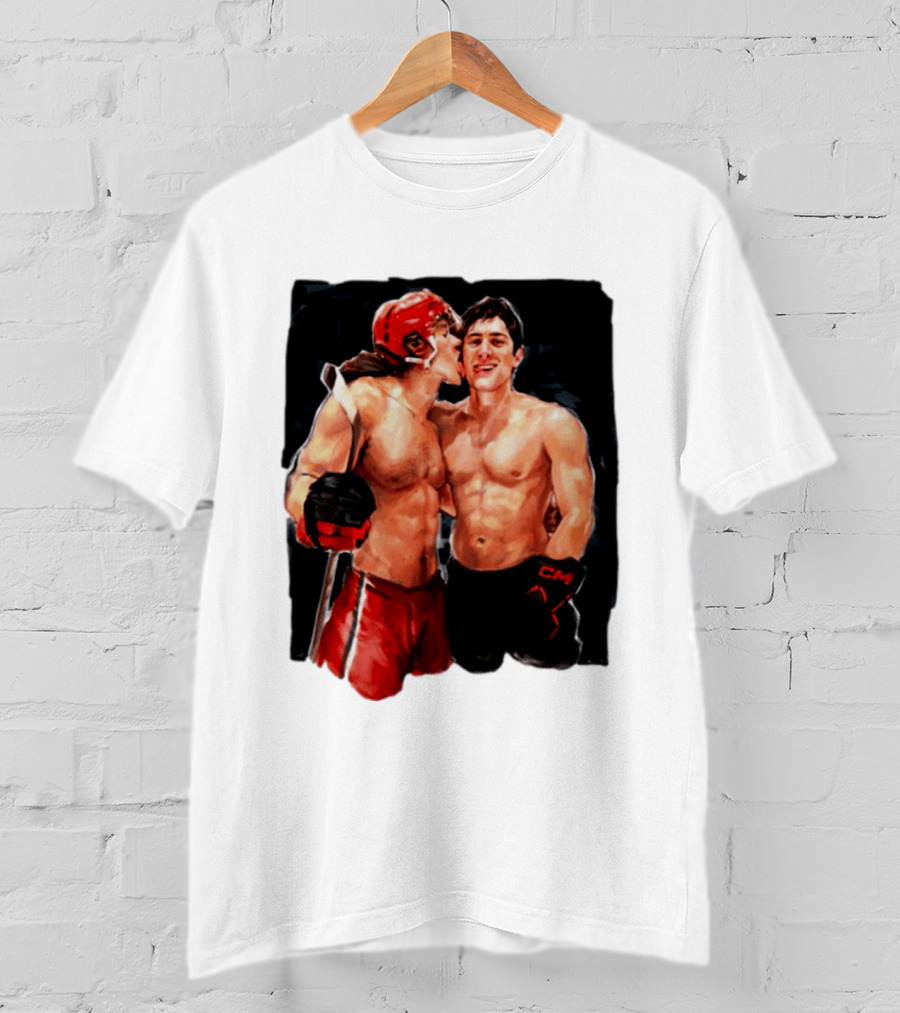 Shane Hollander Ilya Rosanov Gay Hockey Romance Painting T-Shirt