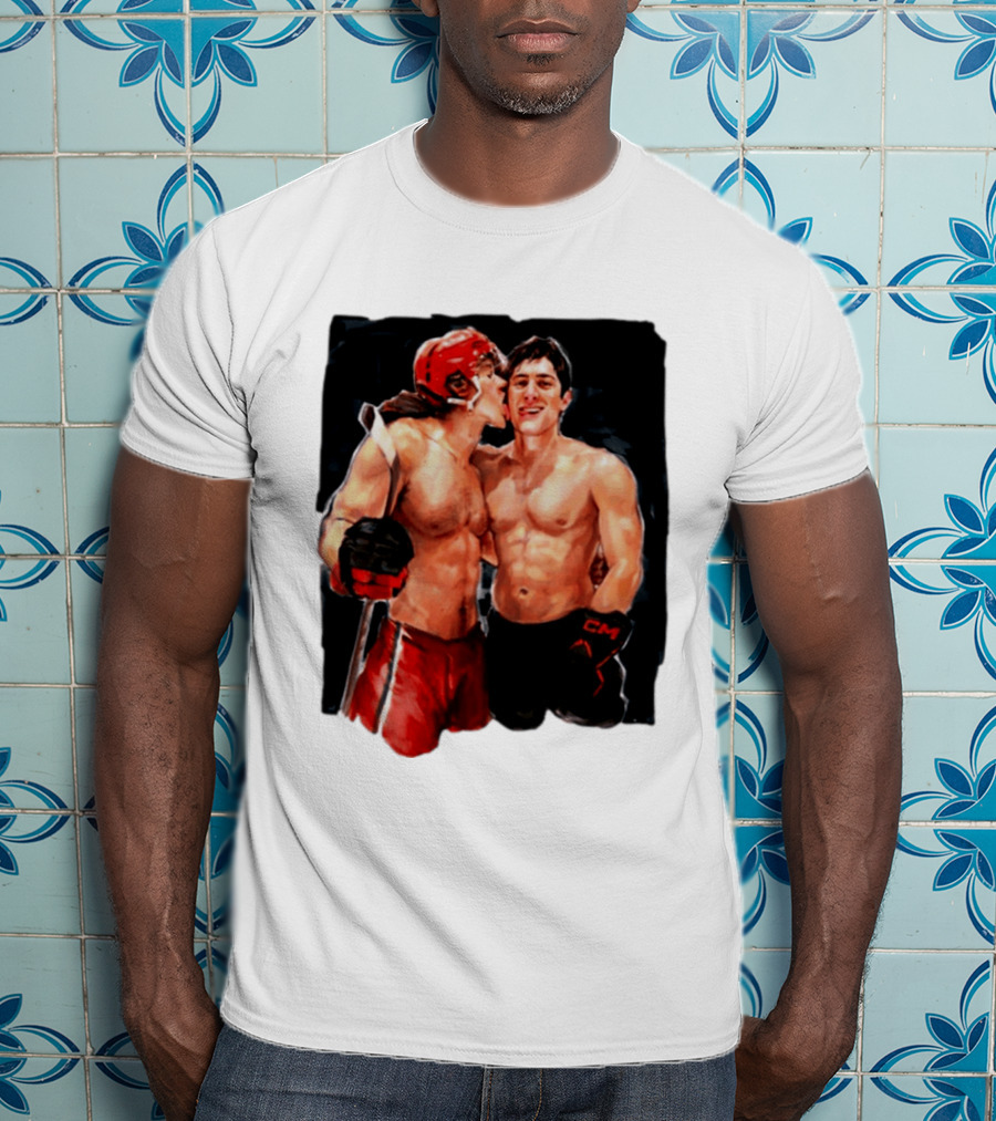 Shane Hollander Ilya Rosanov Gay Hockey Romance Painting T-Shirt