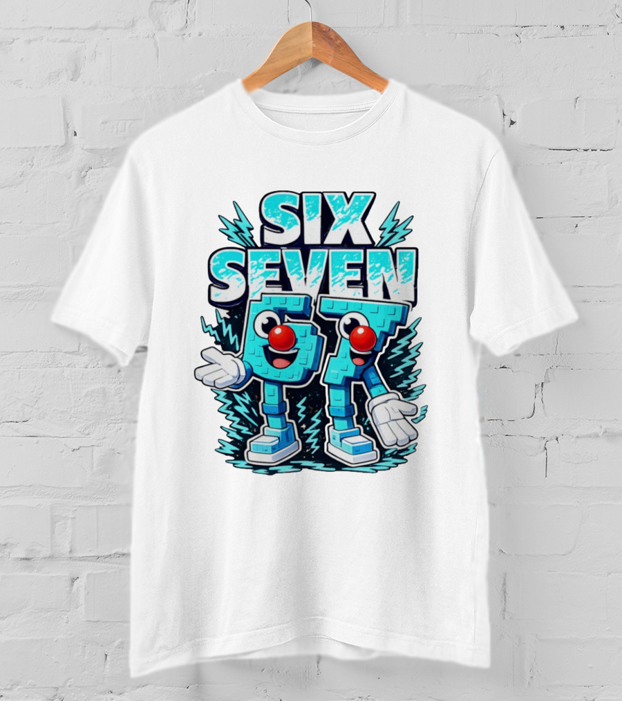 Six Seven 67 Red Nose Characters With Excited Expressions T-Shirt