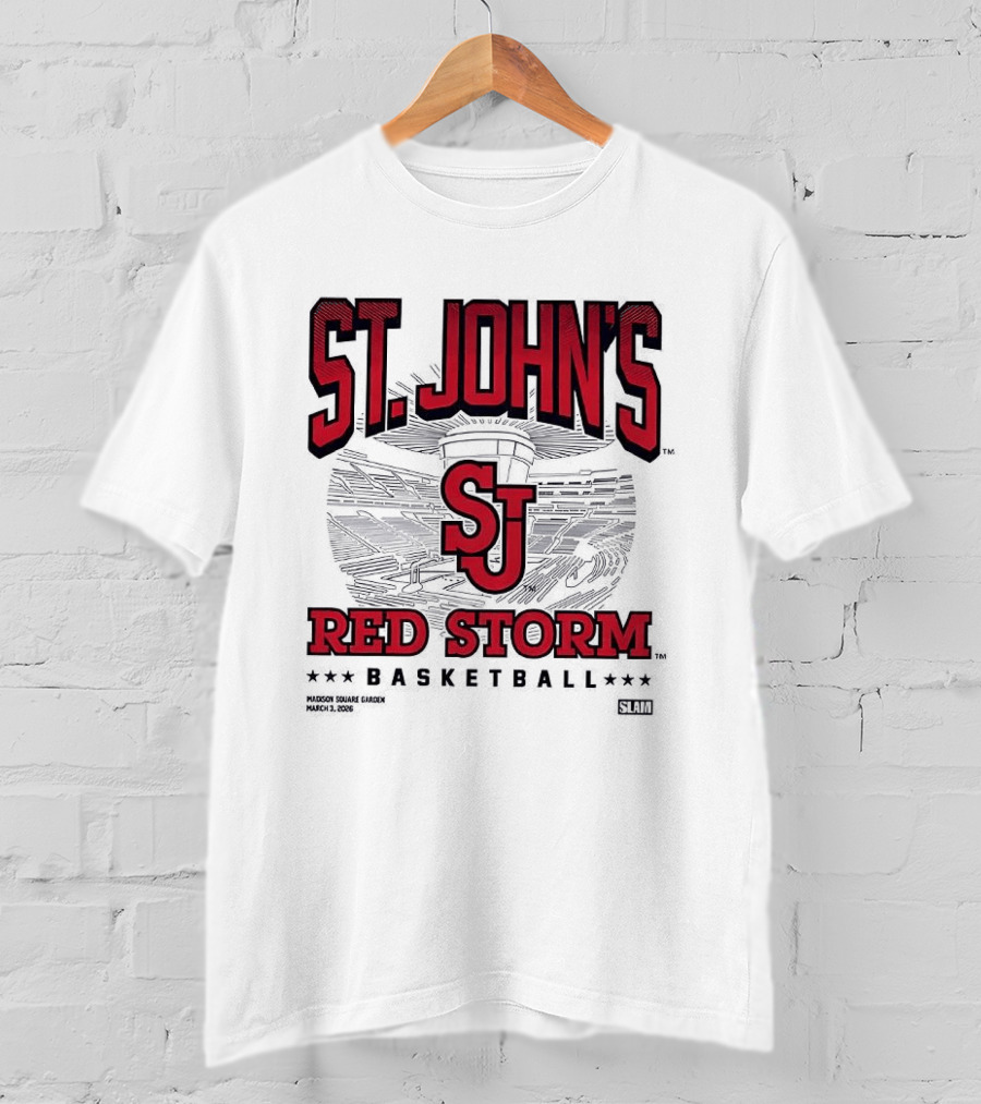 St. John's Red Storm SJ Basketball 2026 Arena T-Shirt