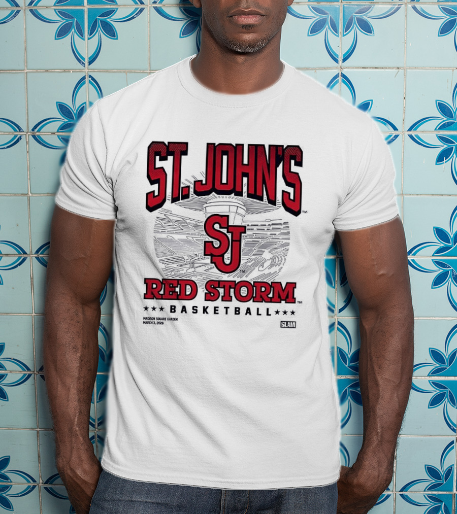 St. John's Red Storm SJ Basketball 2026 Arena T-Shirt