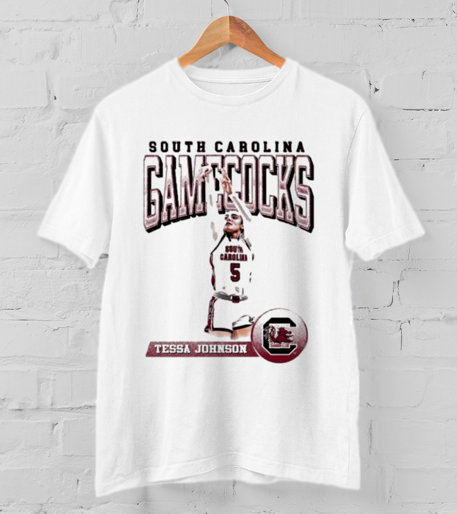 South Carolina Gamecocks Tessa Johnson WNBA Player Basketball Team T-Shirt
