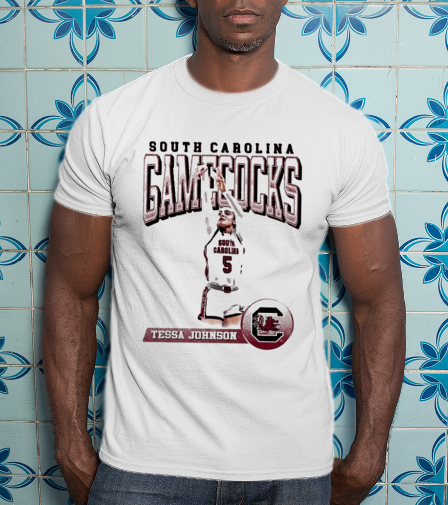 South Carolina Gamecocks Tessa Johnson WNBA Player Basketball Team T-Shirt