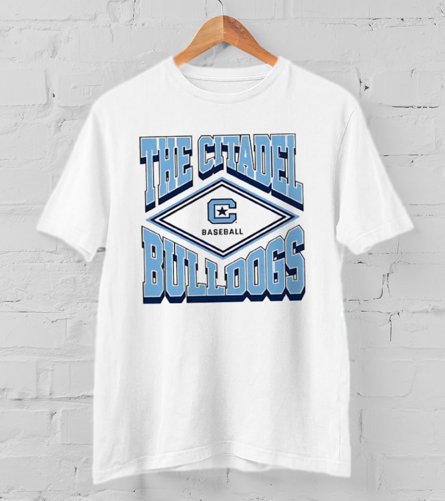 The Citadel Bulldogs Baseball C Logo Star T-Shirt