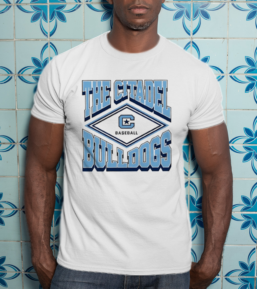 The Citadel Bulldogs Baseball C Logo Star T-Shirt