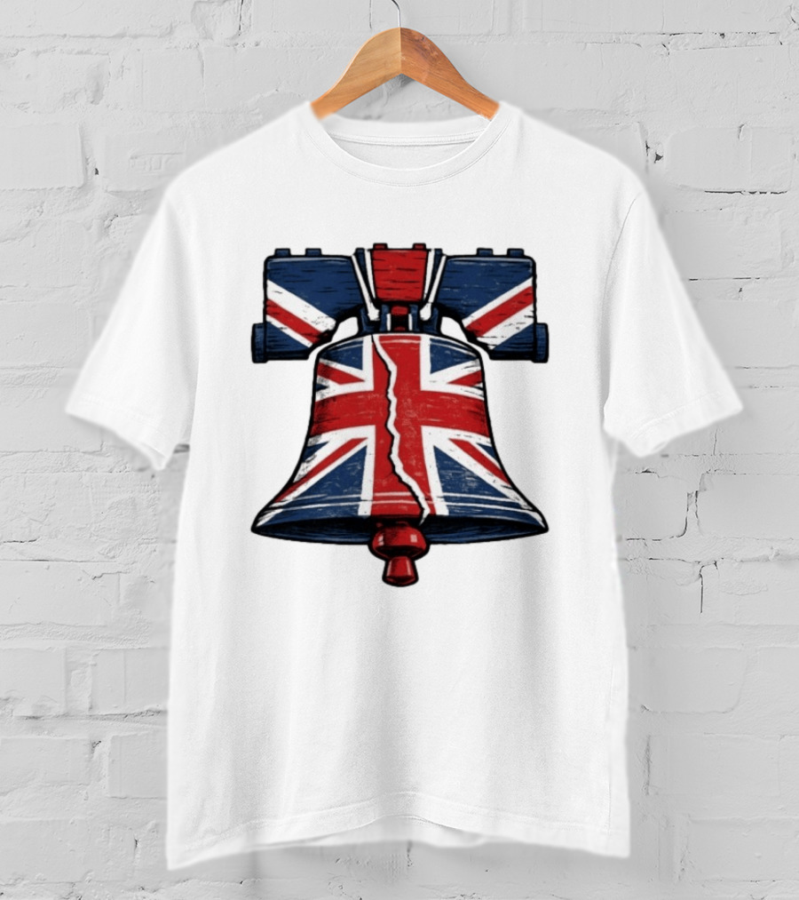 Union Jack Liberty Bell UK American Icon Fusion T-Shirt