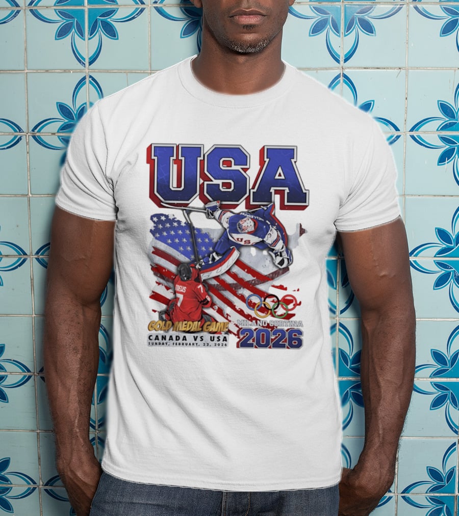 USA Hockey Gold Medal Game Canada Vs USA Milano Cortina 2026 T-Shirt