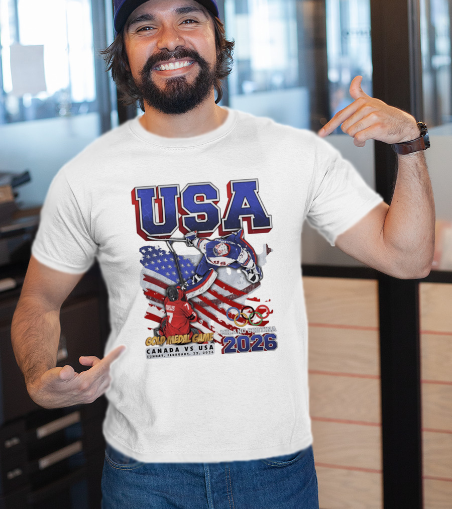 USA Hockey Gold Medal Game Canada Vs USA Milano Cortina 2026 T-Shirt