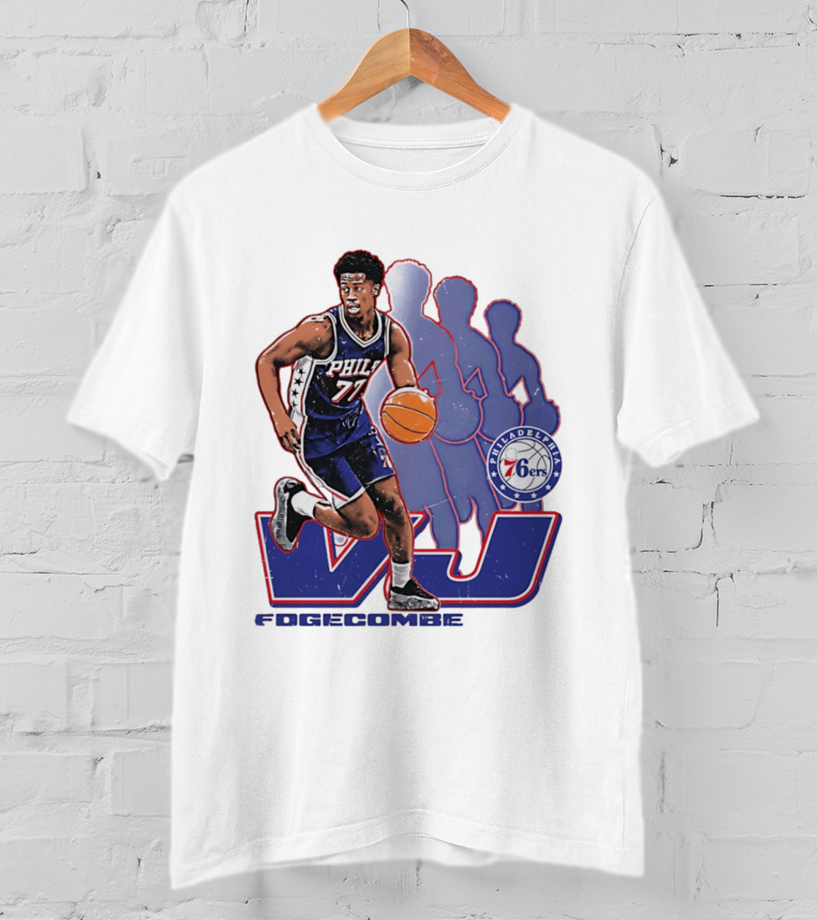 Philadelphia 76ers VJ Edgecombe Basketball Action T-Shirt