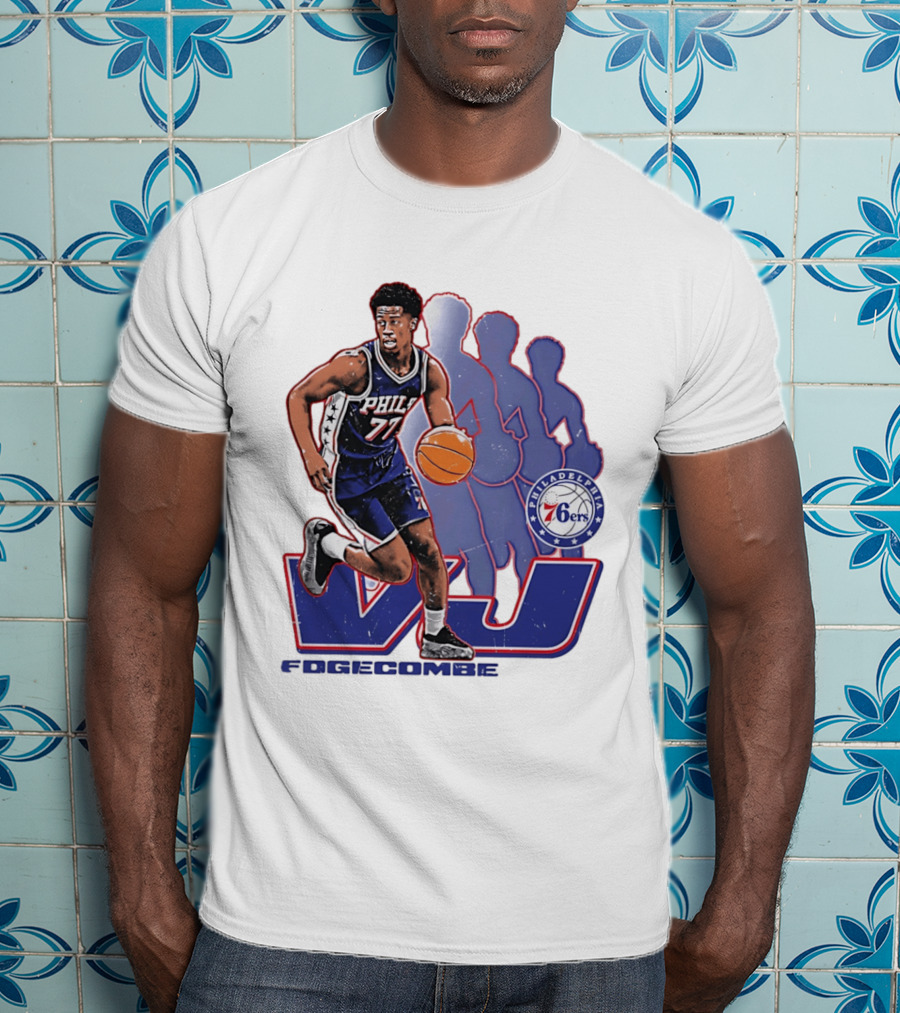 Philadelphia 76ers VJ Edgecombe Basketball Action T-Shirt