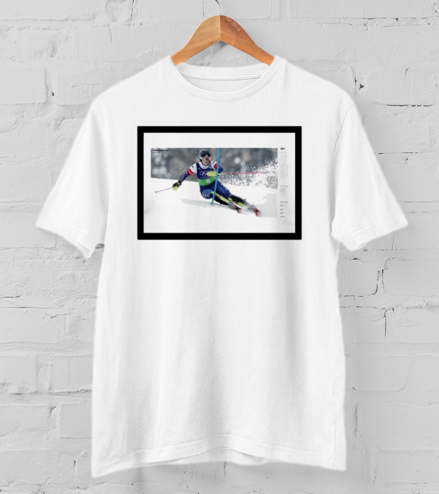 Winter Olympics 2026 Alpine Skiing Women's Team Combined Slalom Action T-Shirt