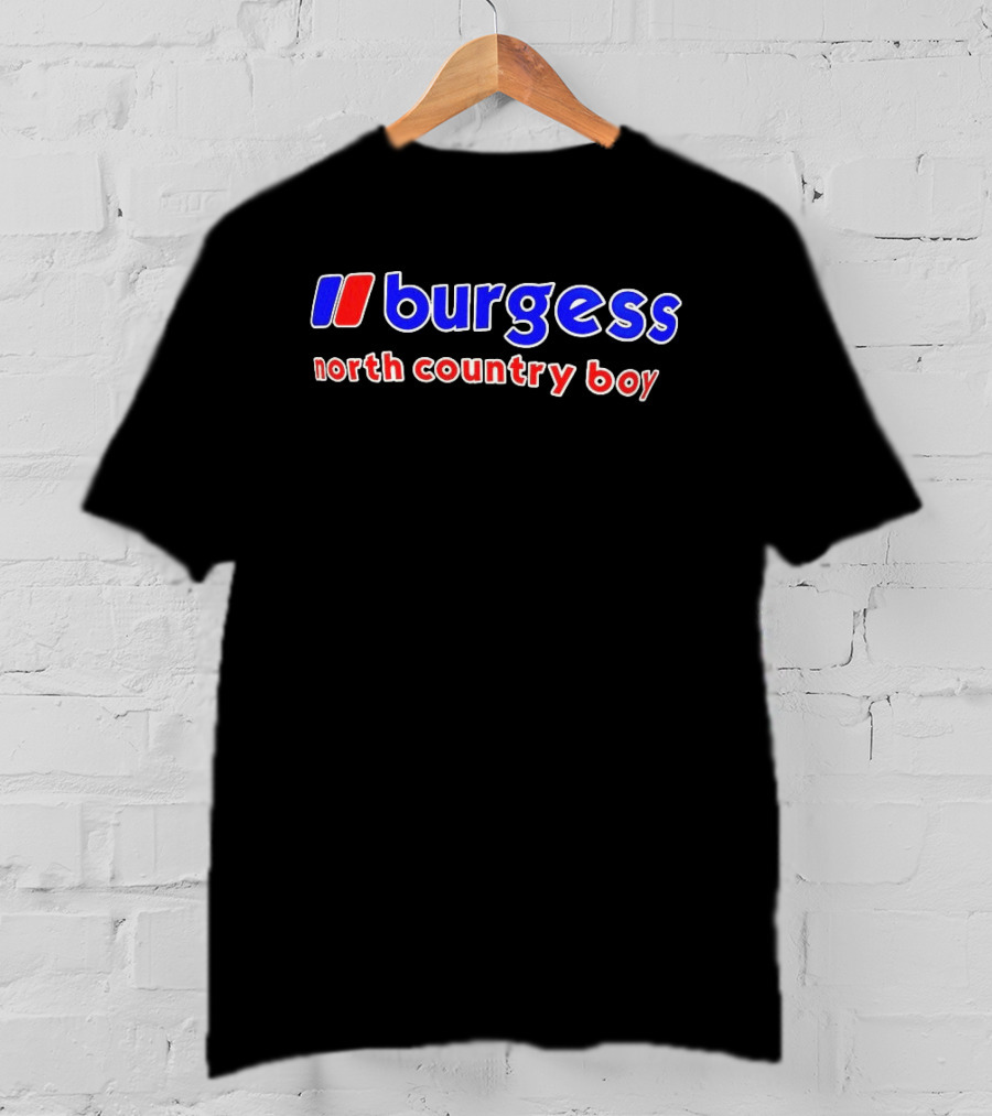 Burgess North Country Boy Retro Style Red Blue Vintage Look T-Shirt