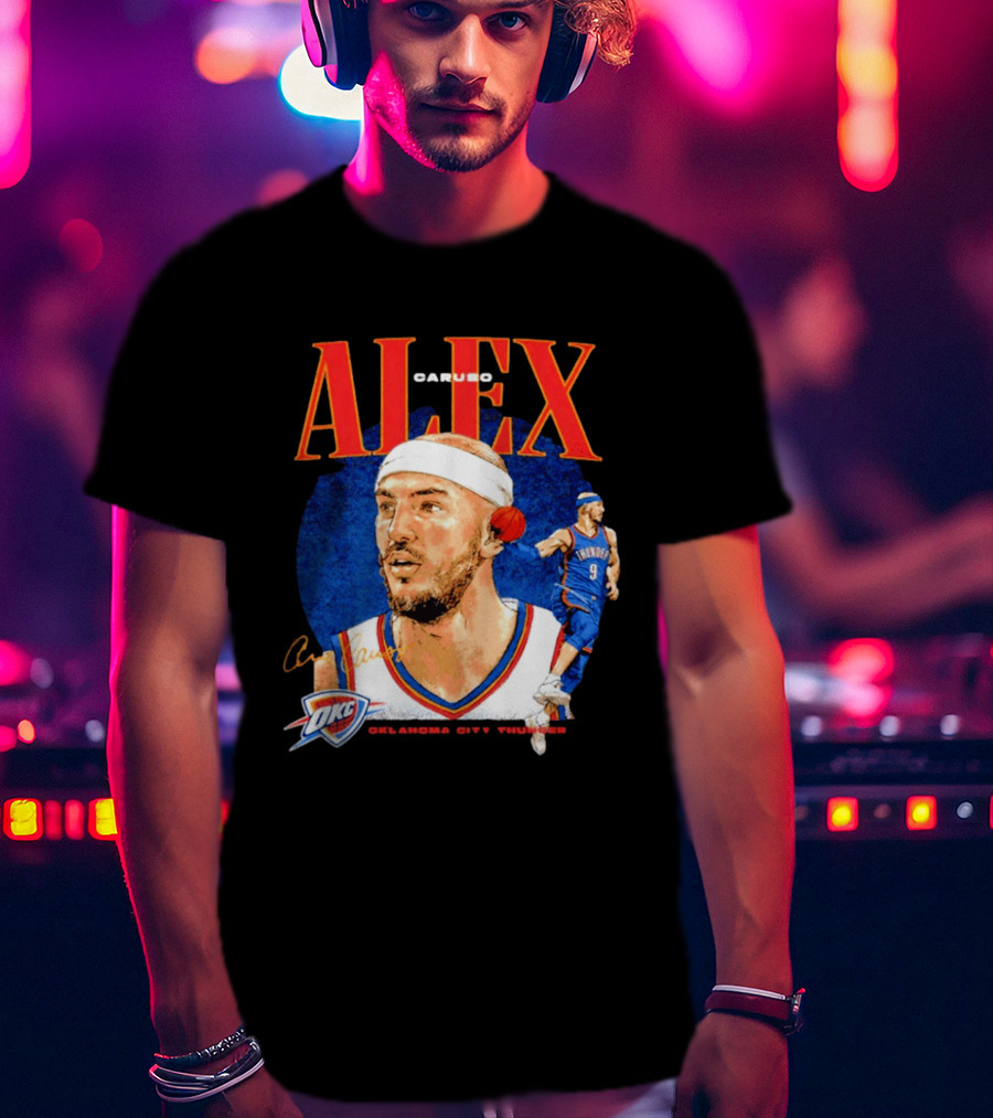 Alex Caruso OKC Thunder Oklahoma City Basketball Player T-Shirt