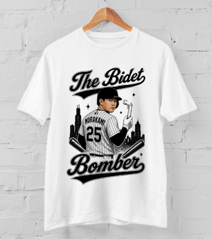 Murakami The Bidet Bomber 25 Baseball City Skyline T-Shirt