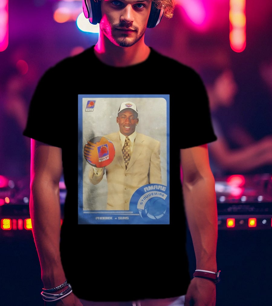 Amar'e Stoudemire Phoenix Suns Basketball Card 2002 Rookie NBA Trading Collectible T-Shirt