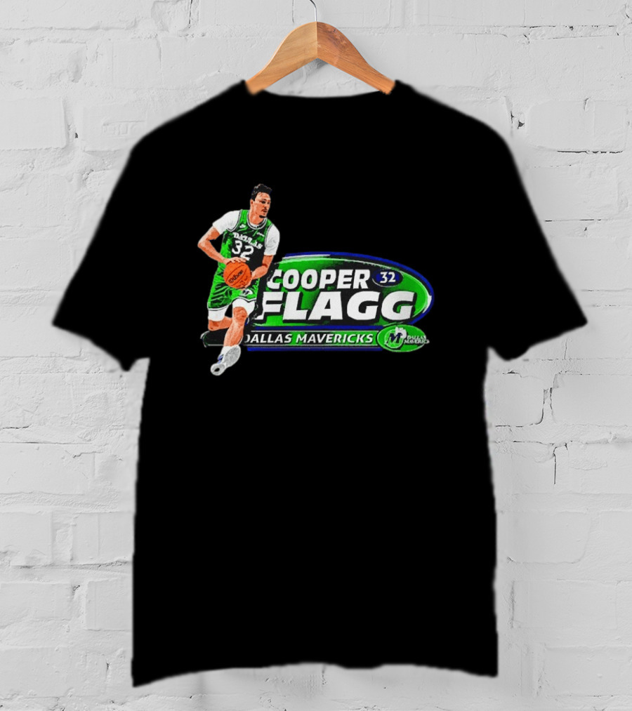 Cooper Flagg Dallas Mavericks 32 ROY Basketball Player T-Shirt