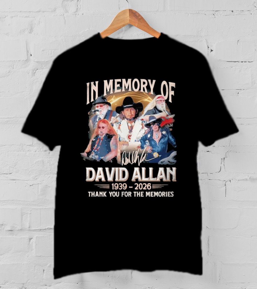 In Memory Of David Allan 1939 2026 Thank You For The Memories Musician T-Shirt