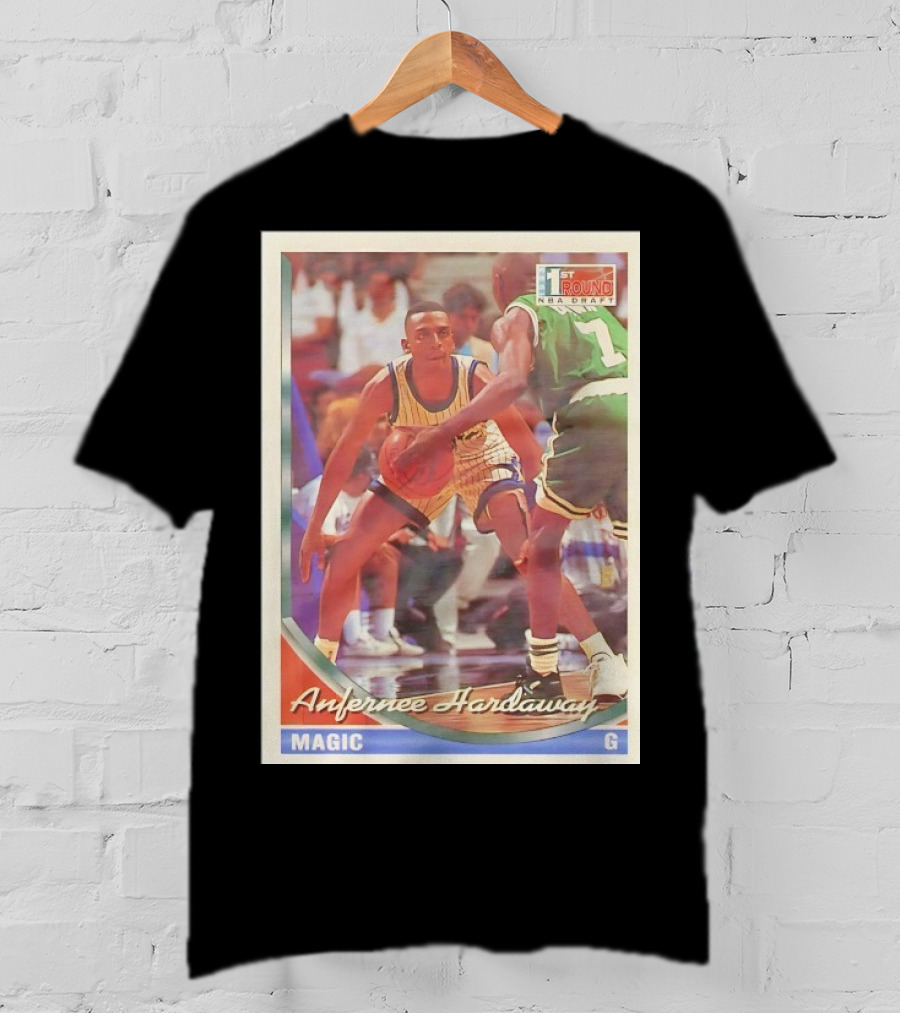 Anfernee Hardaway Magic G First Round NBA Draft 1993 Basketball Card T-Shirt