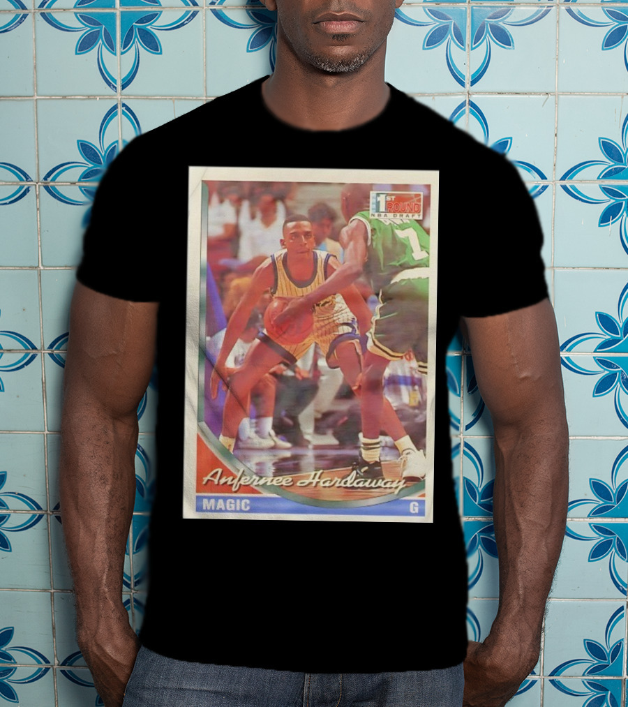 Anfernee Hardaway Magic G First Round NBA Draft 1993 Basketball Card T-Shirt