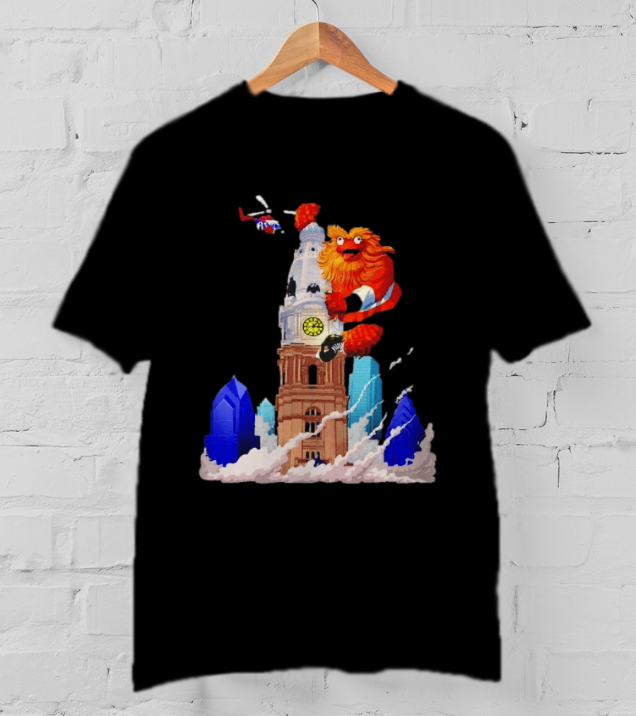 Philadelphia Flyers Gritty William Penn Statue City Hall Adventure T-Shirt