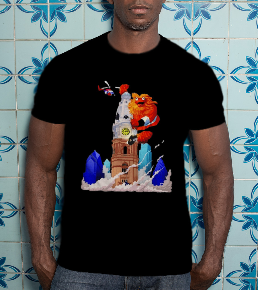 Philadelphia Flyers Gritty William Penn Statue City Hall Adventure T-Shirt