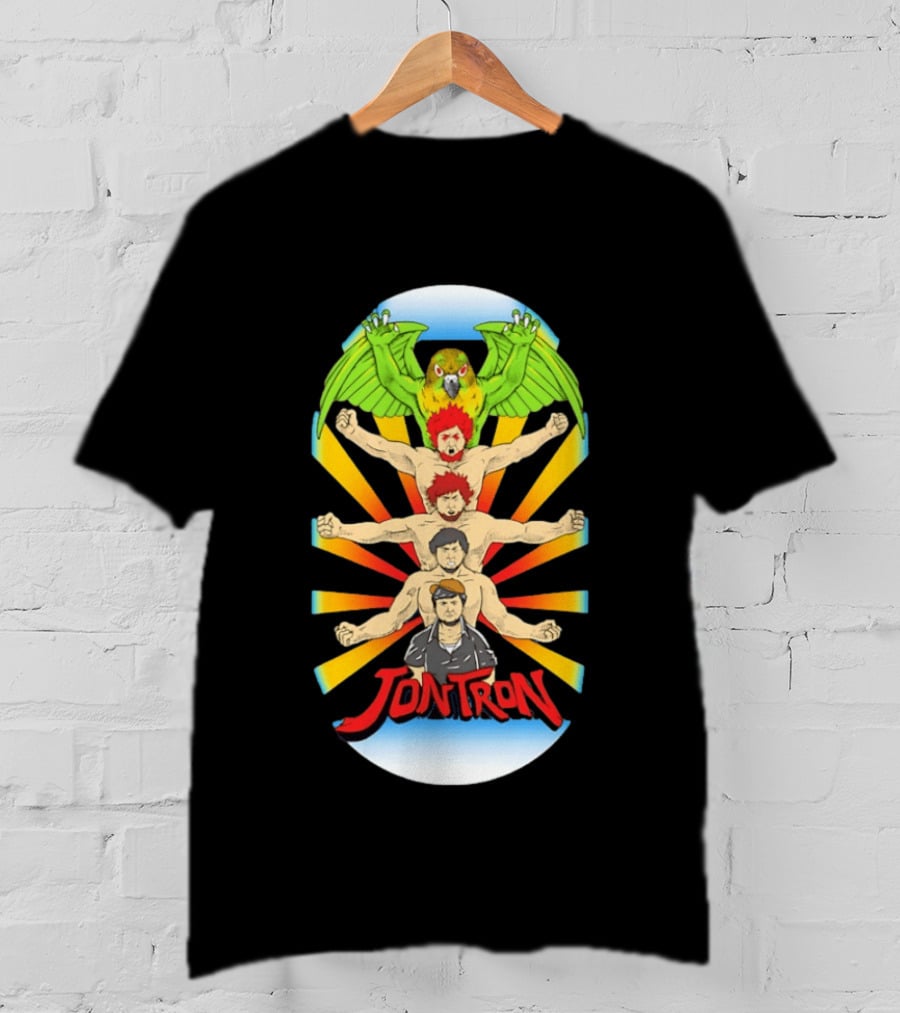 JonTron Characters Cartoon With Green Parrot T-Shirt