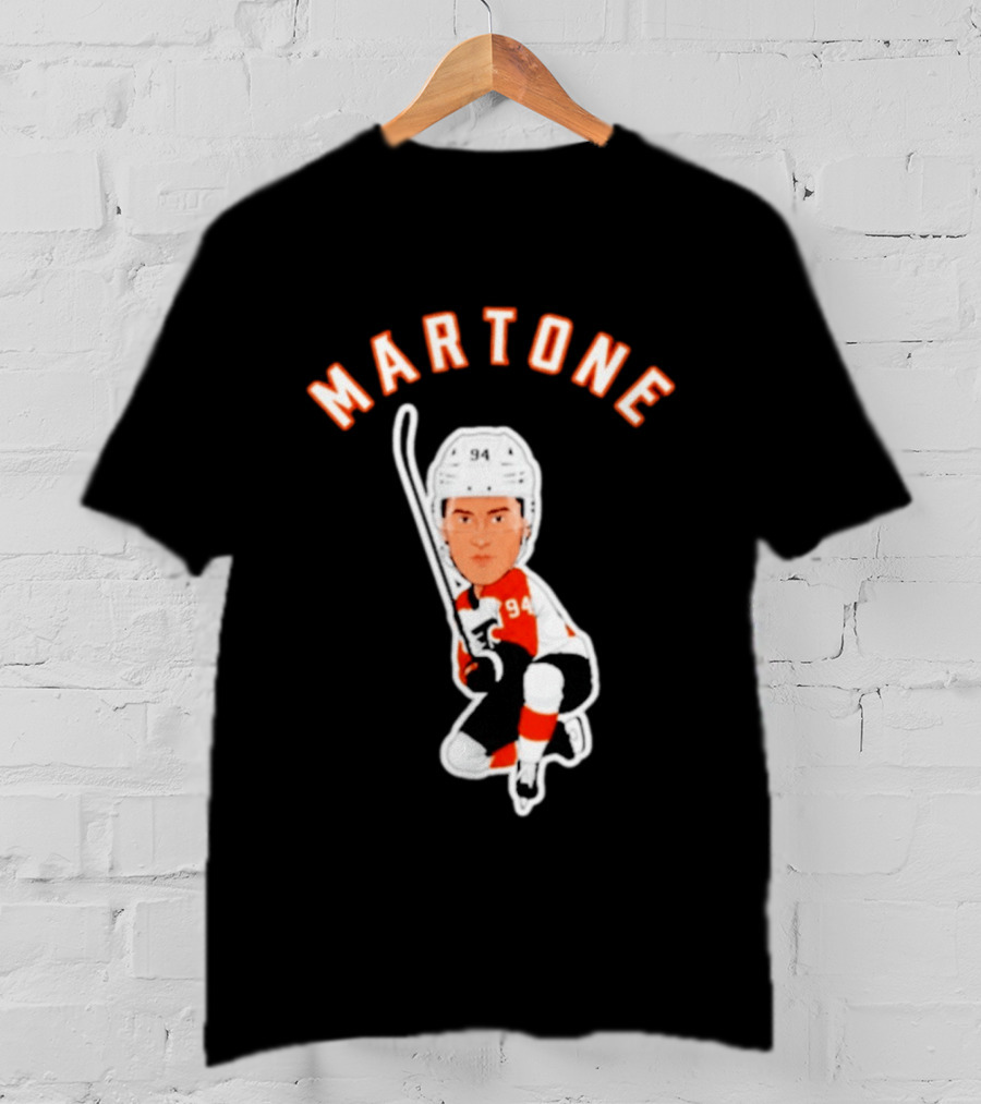 Philadelphia Flyers Porter Martone 94 Hockey Caricature T-Shirt