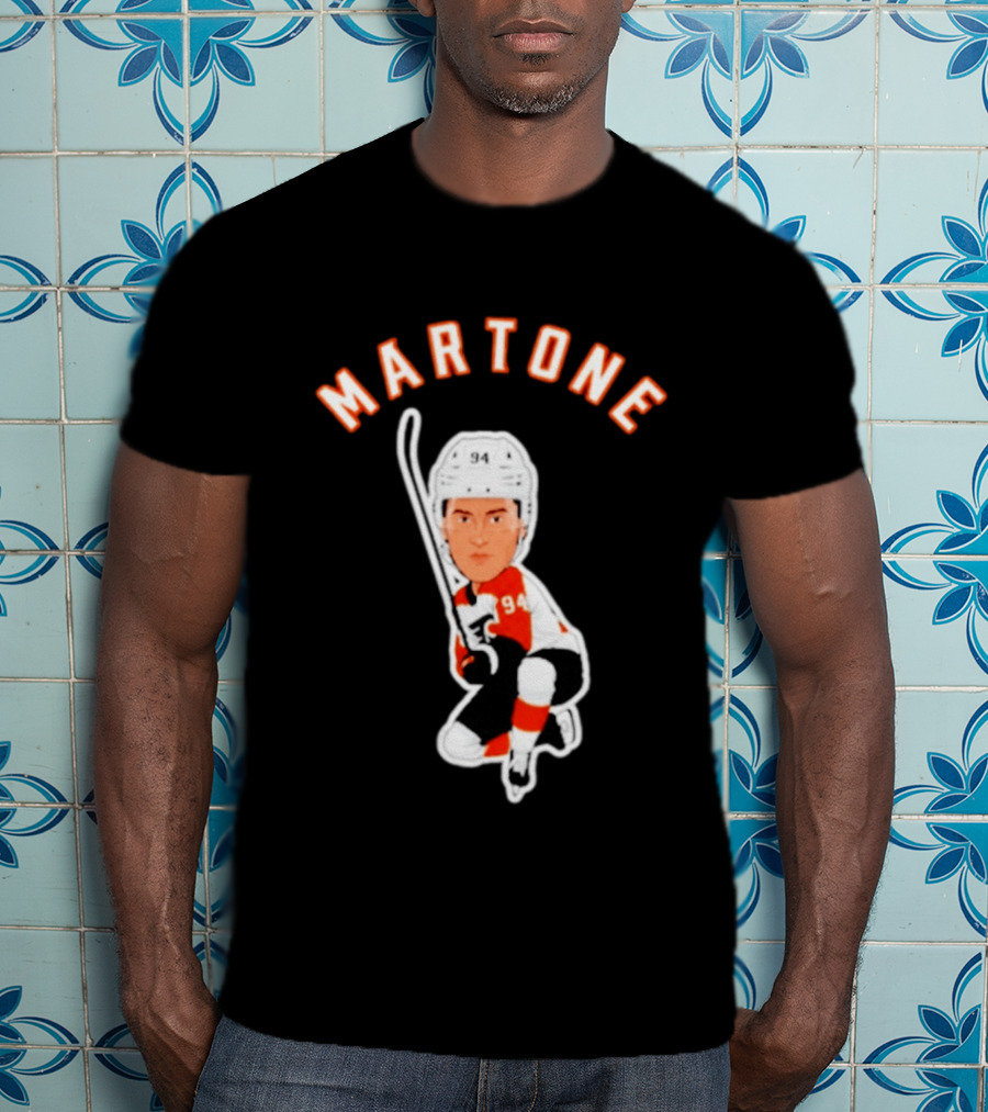 Philadelphia Flyers Porter Martone 94 Hockey Caricature T-Shirt