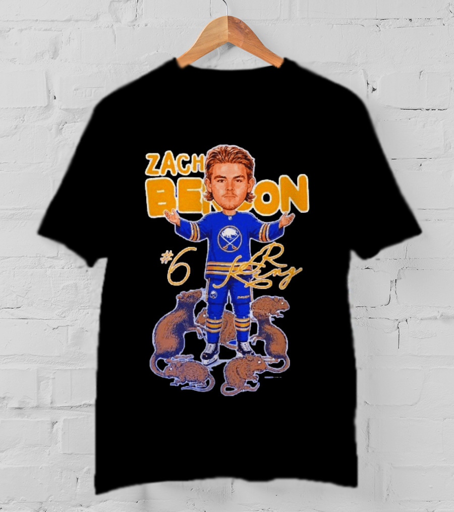 Zach Benson Buffalo Sabres Rat King #6 T-Shirt