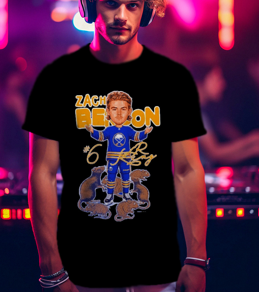 Zach Benson Buffalo Sabres Rat King #6 T-Shirt