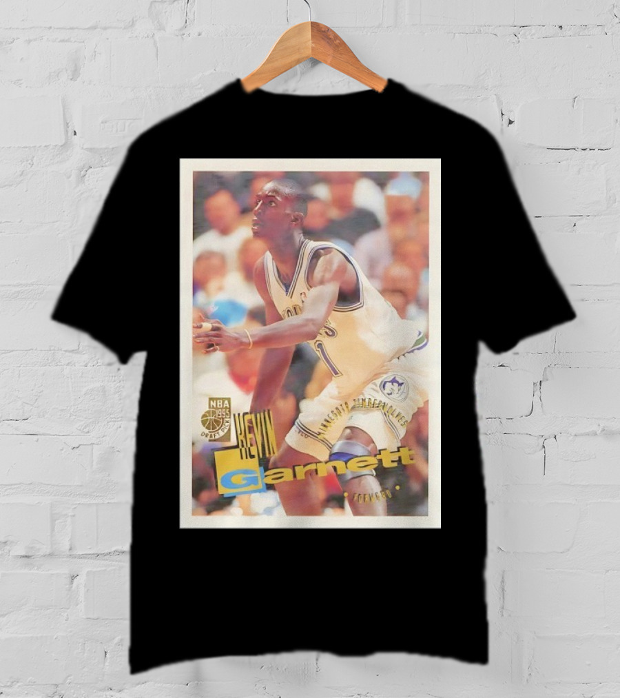 Kevin Garnett NBA 1995 Minnesota Timberwolves Rookie Card Forward T-Shirt