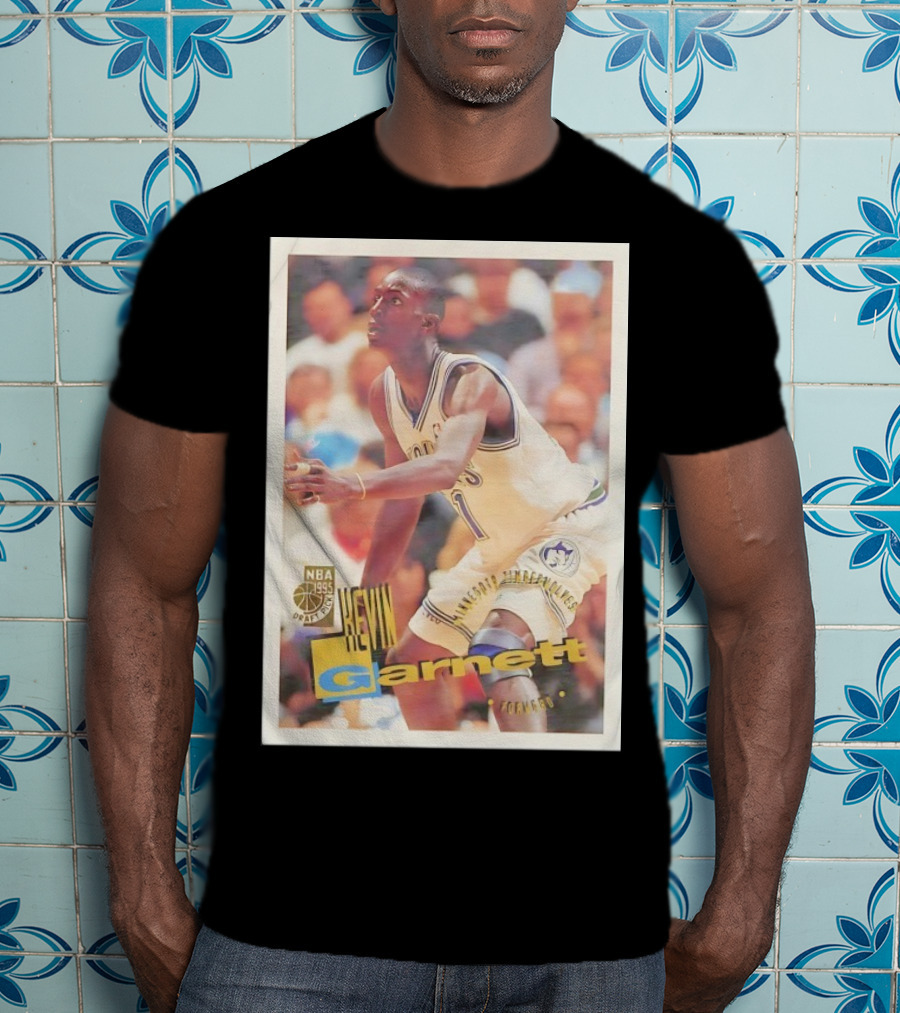 Kevin Garnett NBA 1995 Minnesota Timberwolves Rookie Card Forward T-Shirt