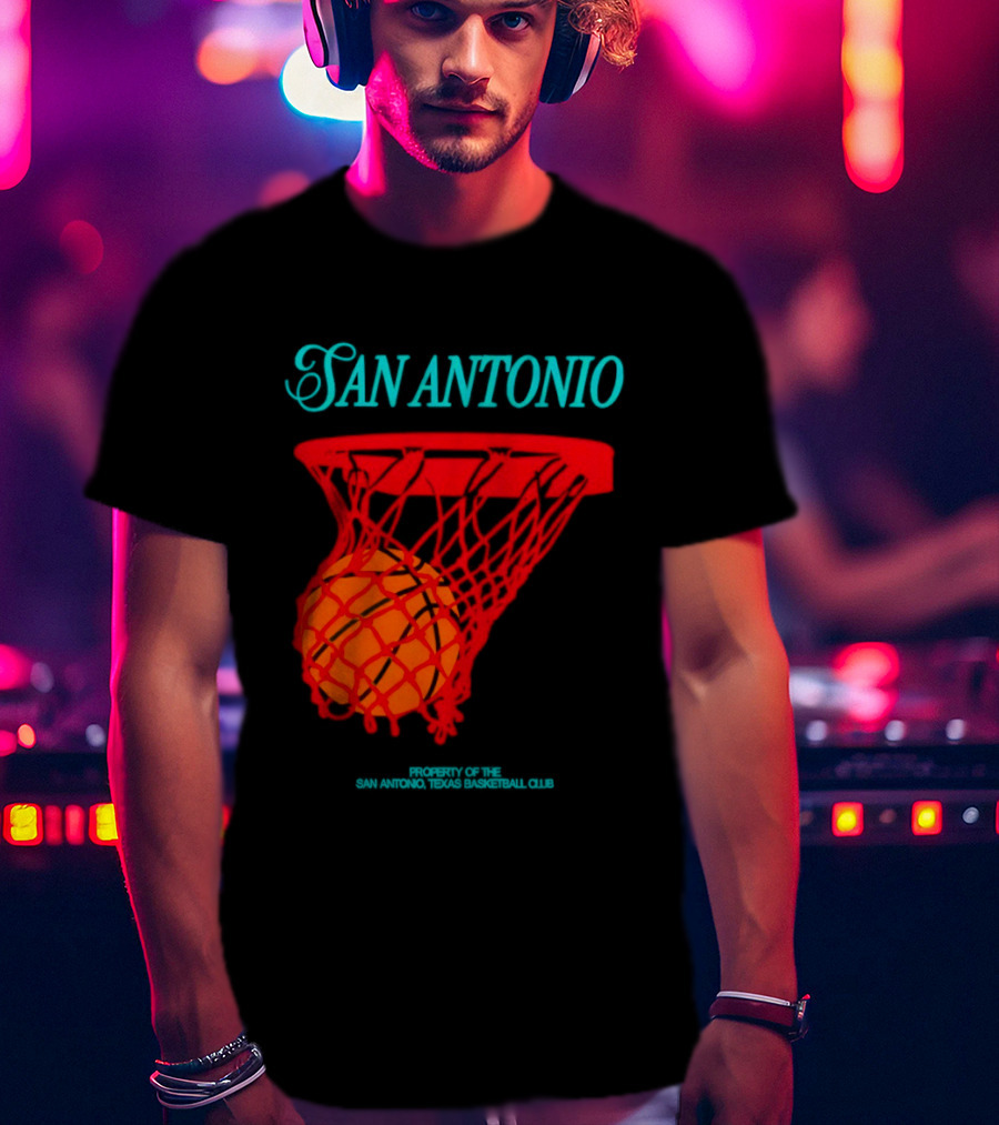 San Antonio Spurs Basketball Property Of The San Antonio Texas Basketball Club T-Shirt