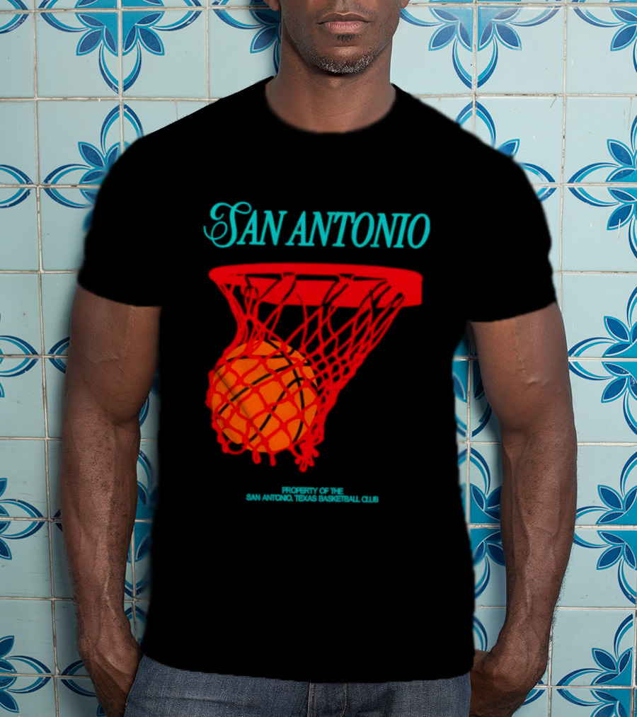 San Antonio Spurs Basketball Property Of The San Antonio Texas Basketball Club T-Shirt
