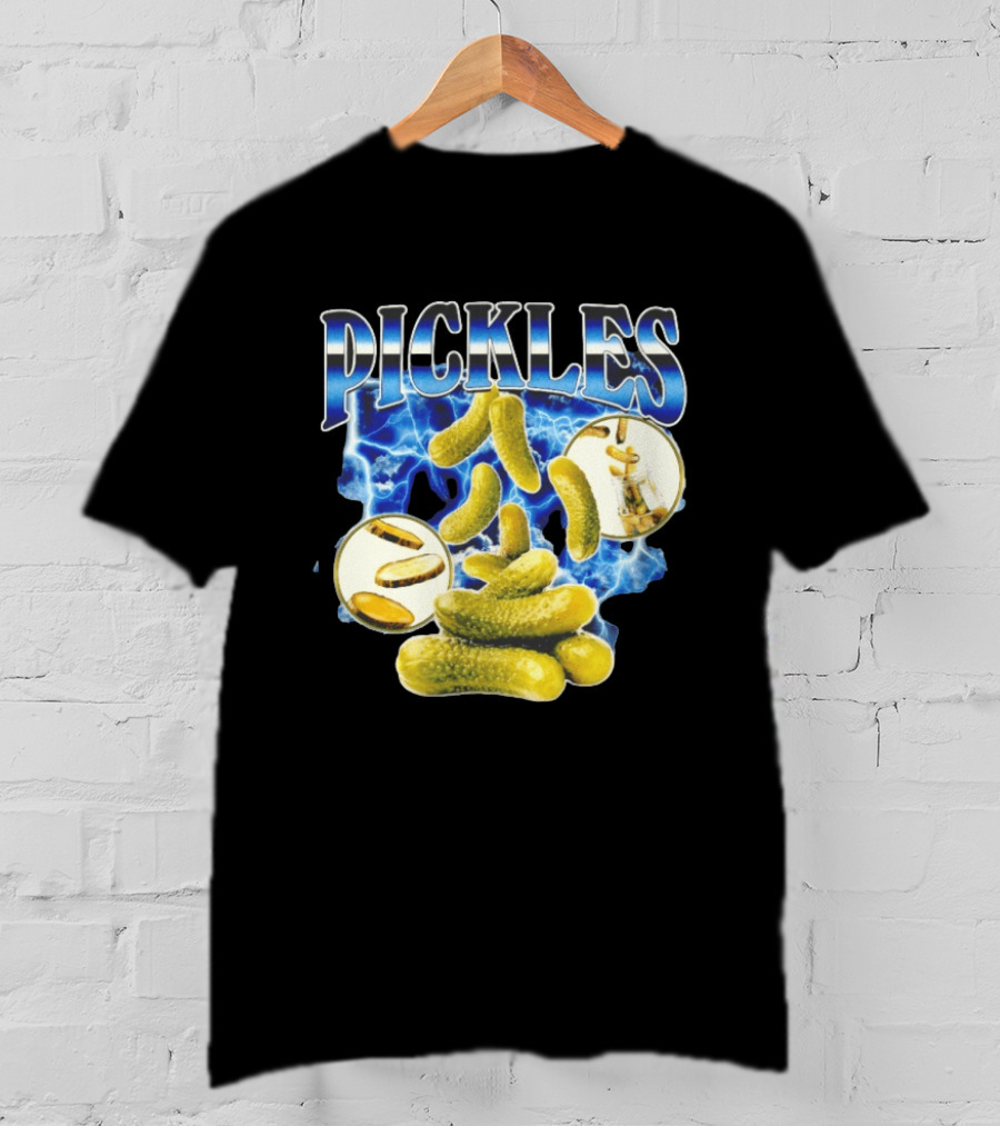 Thunder Pickles Crunch Power Electric Blue Lightning Pickles T-Shirt