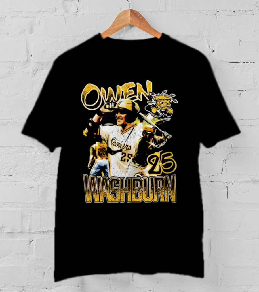 Owen Washburn Wichita State Shockers Baseball Celebration 25 T-Shirt