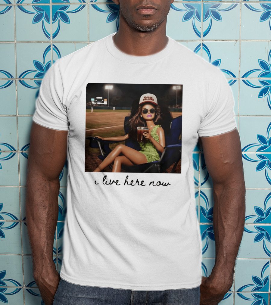 Barbie Doll Baseball Mom Kansas Ballers I Live Here Now T-Shirt