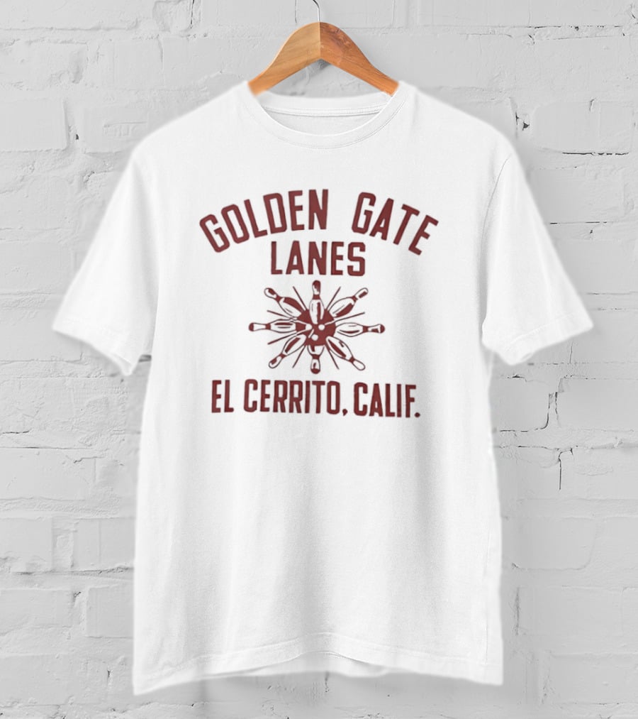 Golden Gate Lanes El Cerrito Calif Retro Bowling Alley T-Shirt