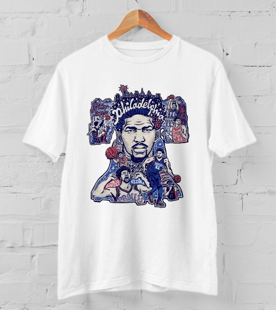 Joel Embiid Philadelphia Process Sixers All Star 21 Trust The Process T-Shirt