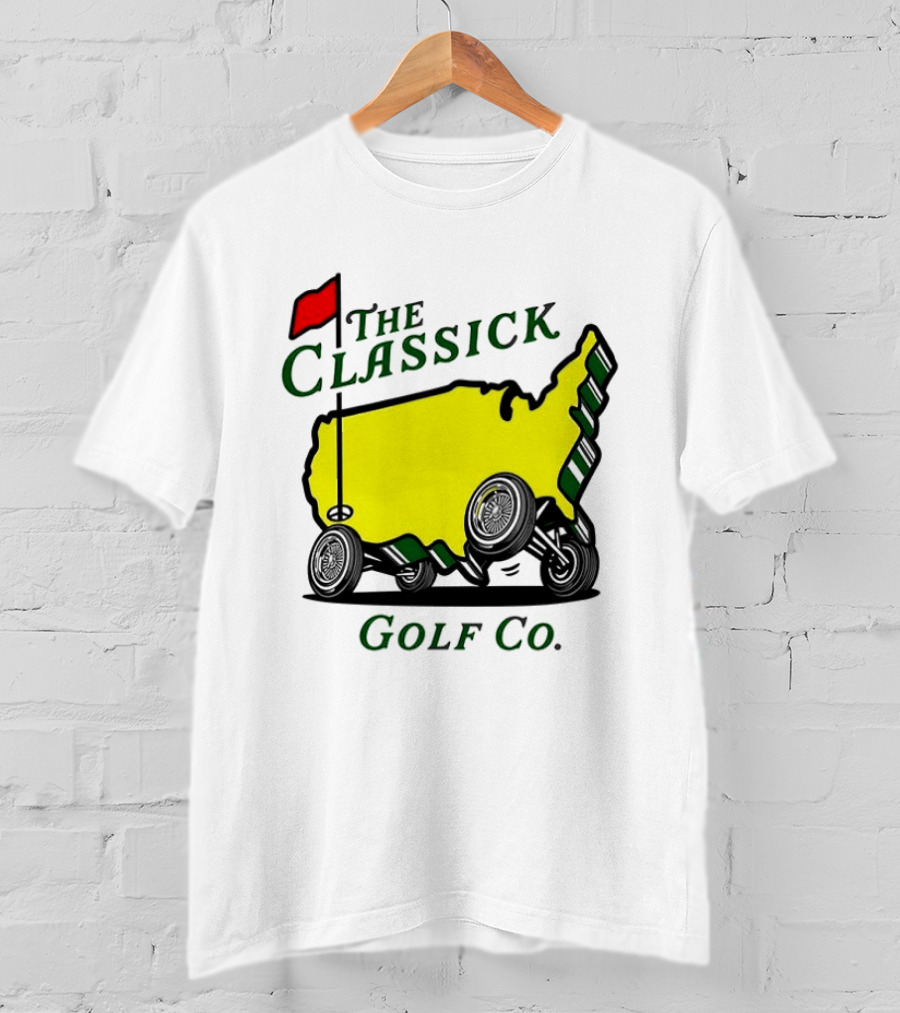 The Classick Golf Co Masters USA Map Golf Cart T-Shirt