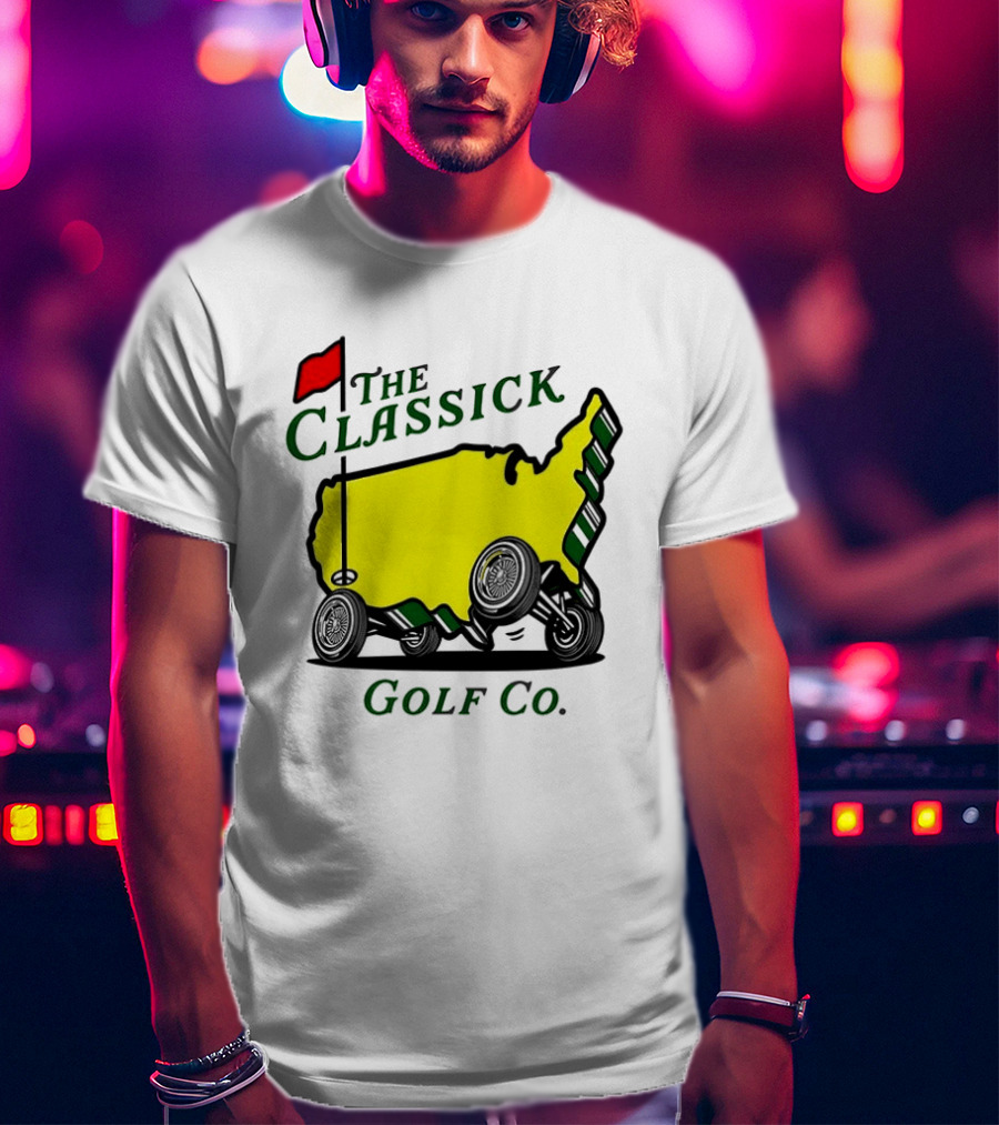 The Classick Golf Co Masters USA Map Golf Cart T-Shirt