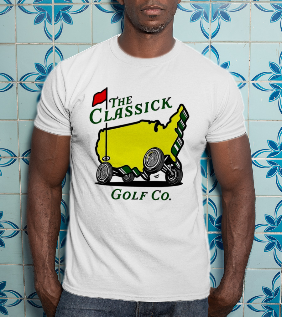 The Classick Golf Co Masters USA Map Golf Cart T-Shirt