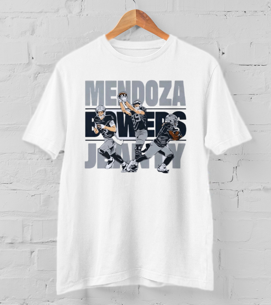 Mendoza Bowers Jerry Las Vegas Raiders Football T-Shirt