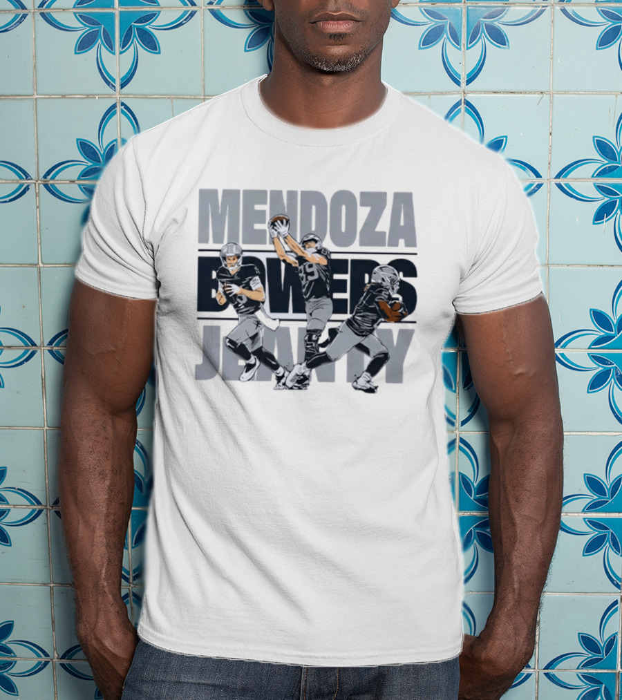 Mendoza Bowers Jerry Las Vegas Raiders Football T-Shirt