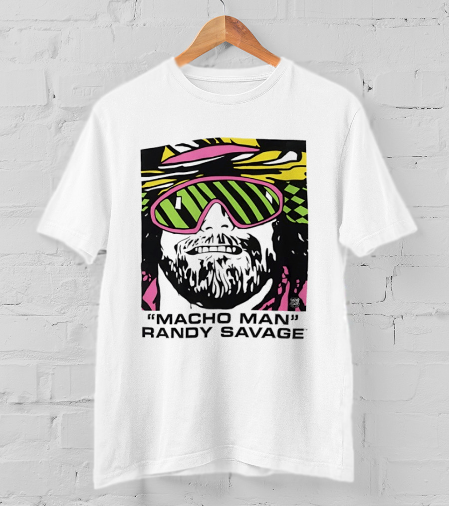 Macho Man Randy Savage Retro Style Neon T-Shirt